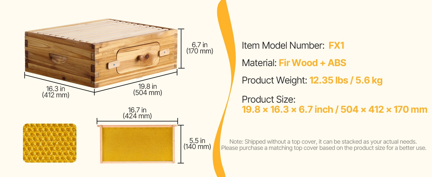 Mehiläispesän mittakuvat