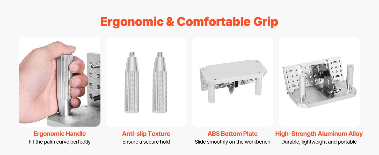 Ergonomiset kahvat ja ABS-pohja