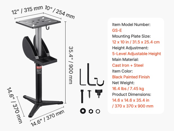 Hiomakoneen jalusta takaa