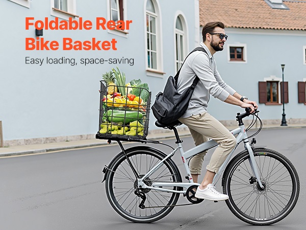 Takakori polkupyörän tavaratelineessä