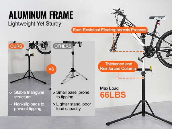 Pyörän huoltoteline korkeudensäätö mobiili