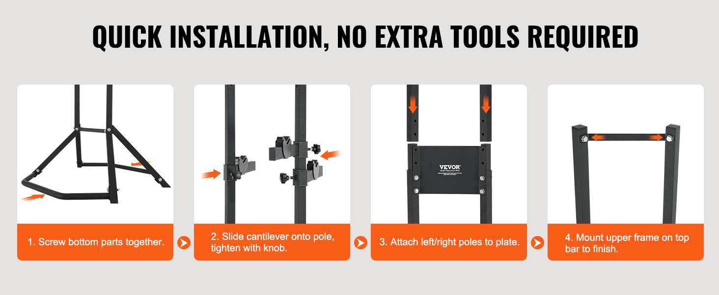 Helposti koottava pyöräteline