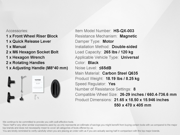 Yhteensopivuus 26–29-tuumaisille pyörille