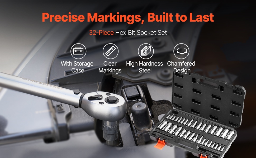 Torx-hylsysarja säilytyskotelossa