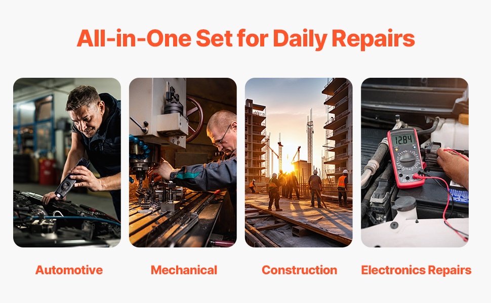 Torx-hylsysarja käytössä eri kohteissa