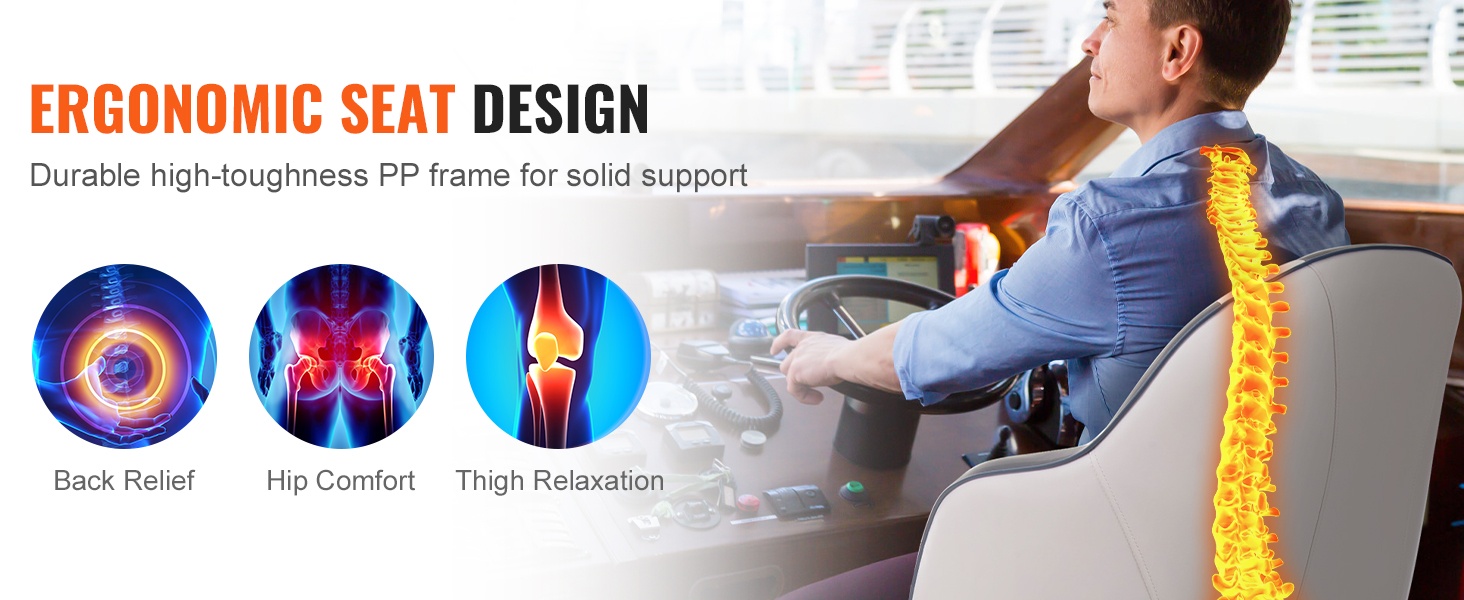 Taitettava veneen istuin paksulla pehmusteella