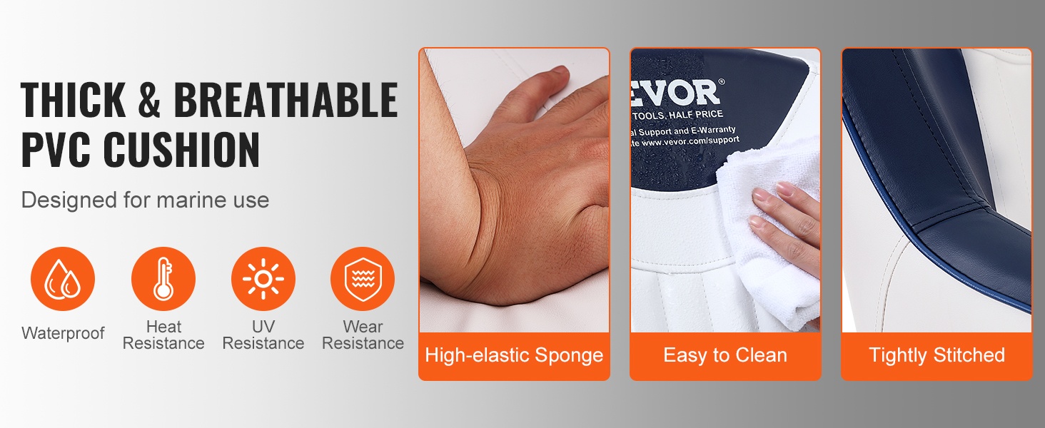 Taitettava selkänoja veneen istuimessa