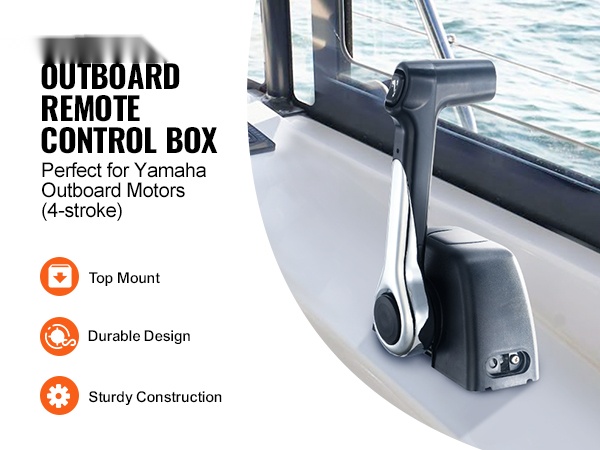 Kaukosäätölaatikon yläasennus veneeseen