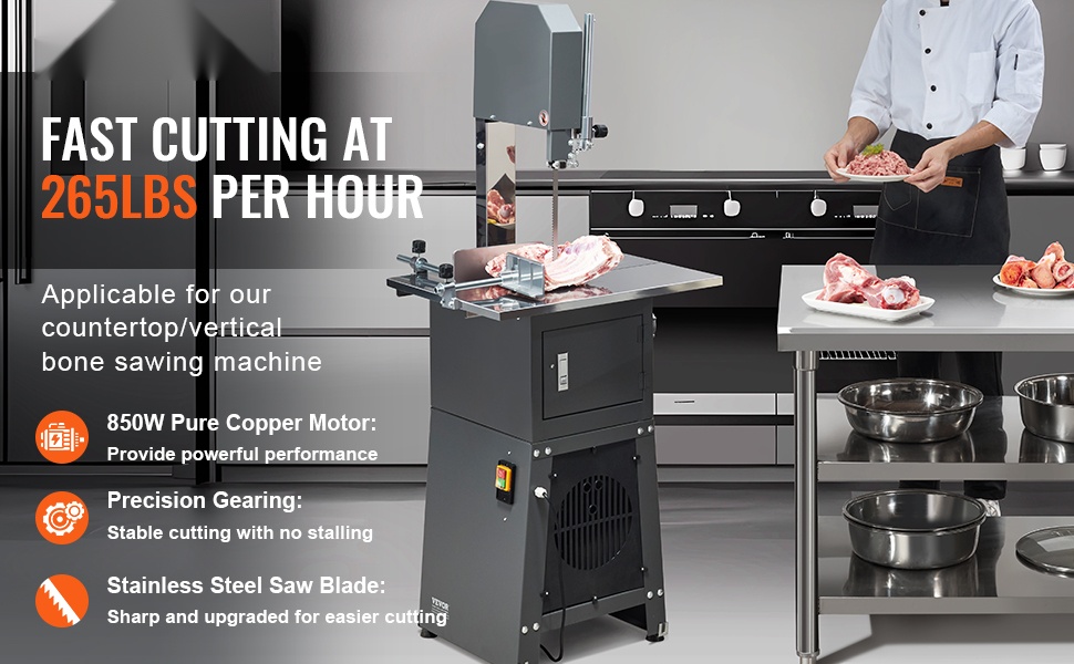 Sähköinen luu- ja lihasaha työtasolla