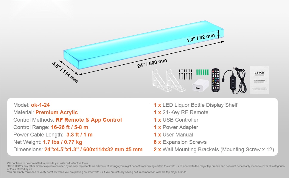 LED-valaistu pulloteline seinäasennuksella