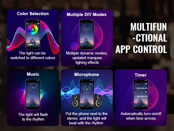 LED-pullotelineen väriasetukset puhelimen kautta