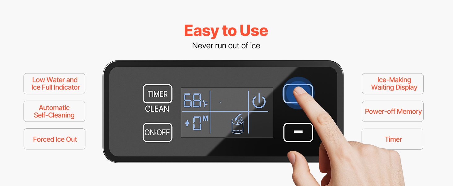 Käyttöpaneeli hälytyksillä ja automaattisella itsepuhdistuksella