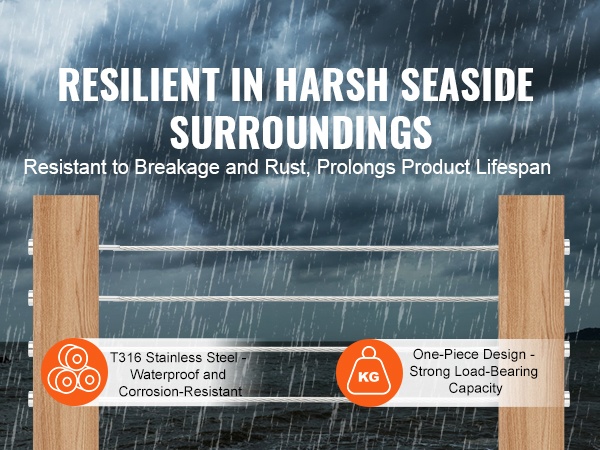 Vaijerin kiristin ja päätyosa puupylväässä