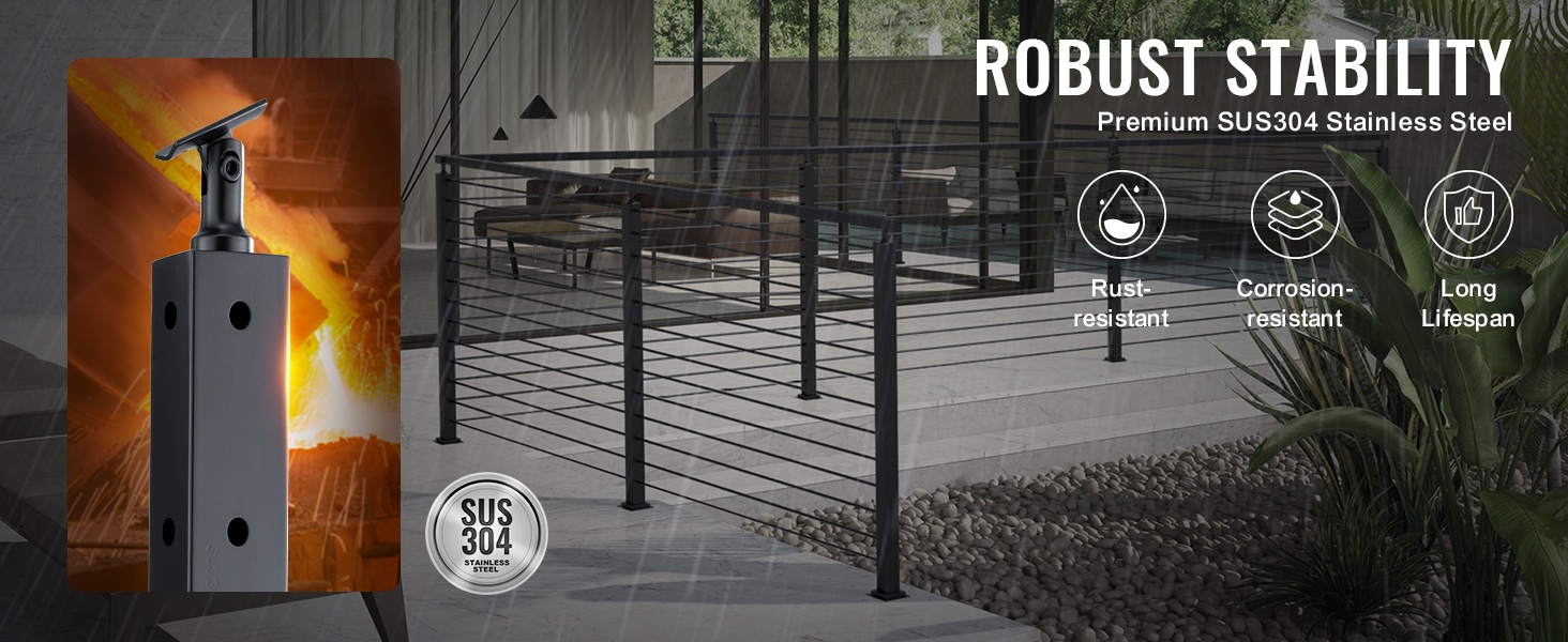 SUS304-ruostumattomasta teräksestä valmistettu tolppa