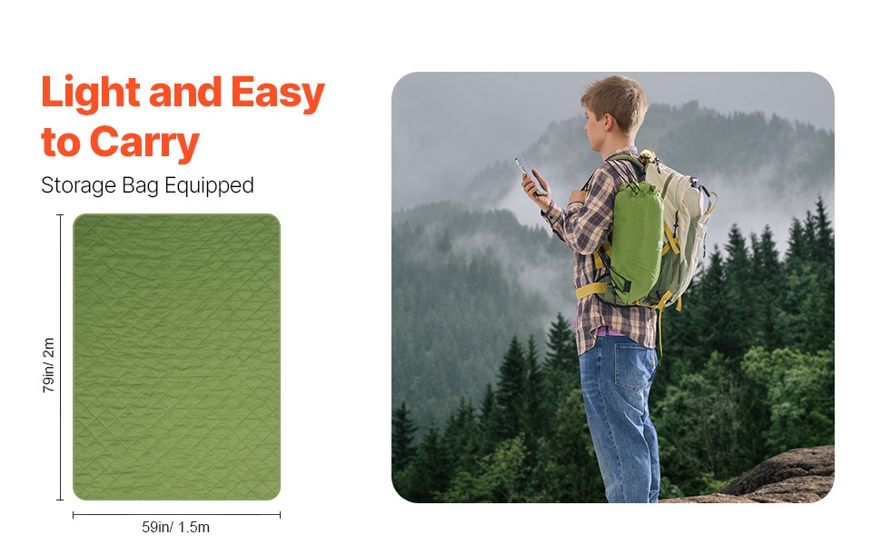 Kevyt ja helposti pakkautuva viltti