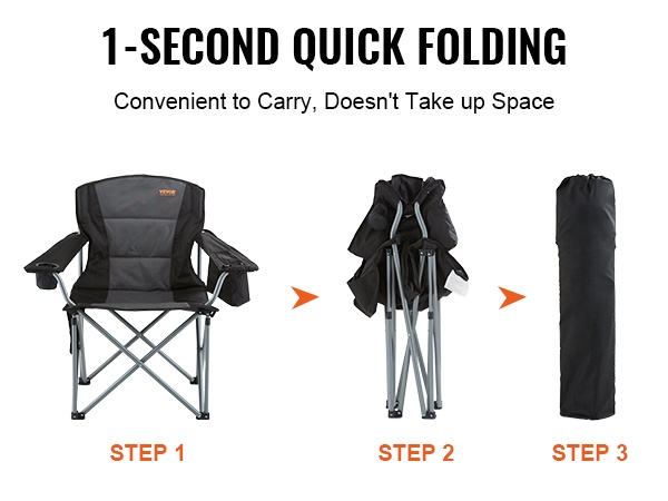 Kuljetuspussi ja taitettu tuoli