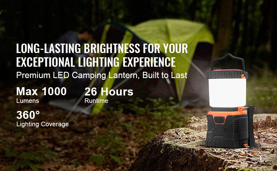 1000LM leirivalaisin ulkokäyttöön