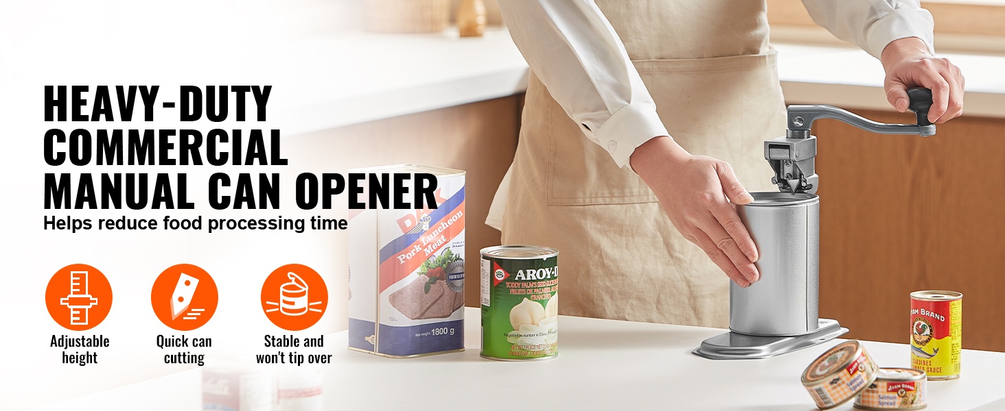 Manuaalinen kaupallinen purkinavaaja pöytäkiinnikkeellä