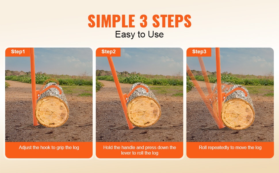 Työkalun käyttö tukin nostamiseen ja siirtämiseen