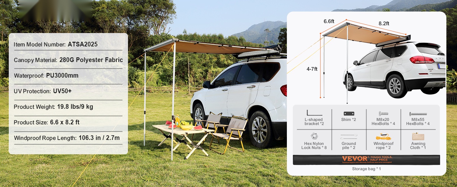 Markiisi retkikäytössä