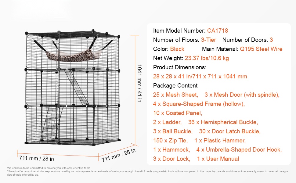 Kissahäkki, ovet ja sisäänkäynti
