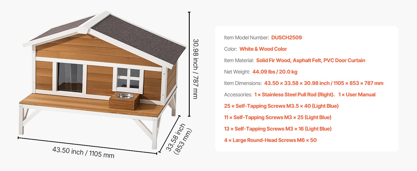 Lämmitettävän kissatalon mitat