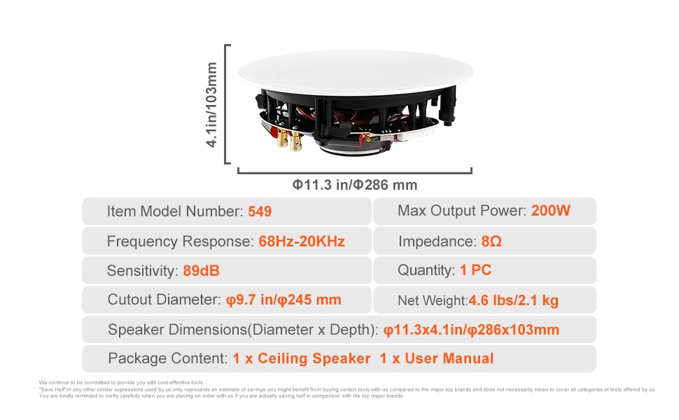 Kattokaiuttimet valmiissa tilassa