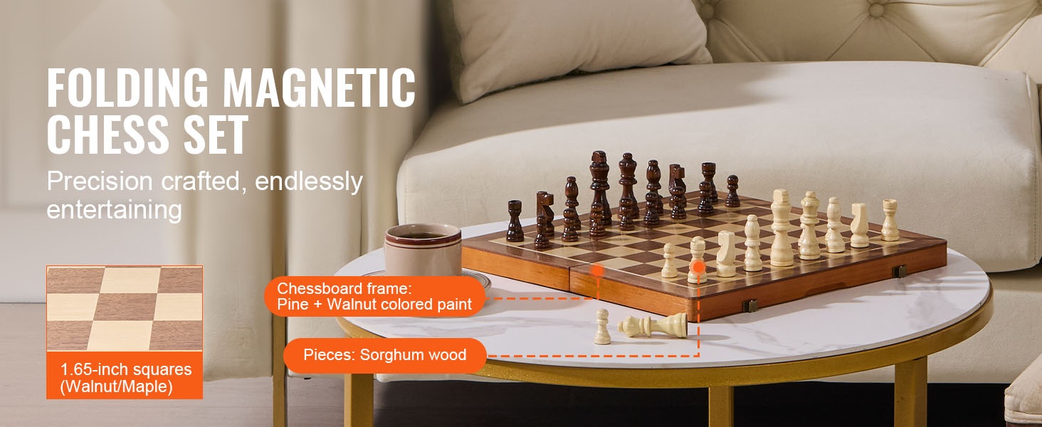 18-tuumainen shakkipöytä ylhäältä