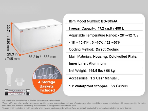 Arkkupakastimen koko ja rakenne