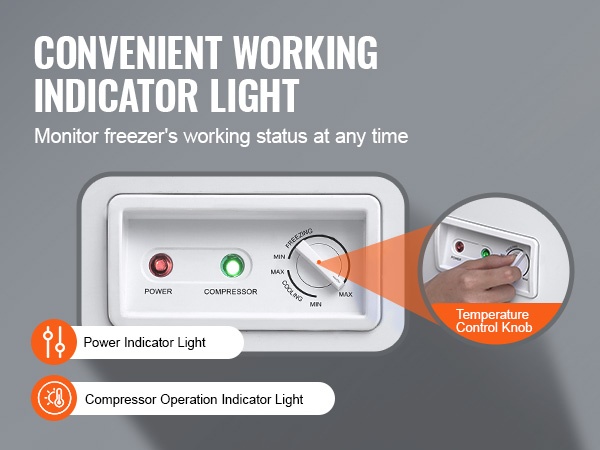 Merkkivalot ja säätönuppi