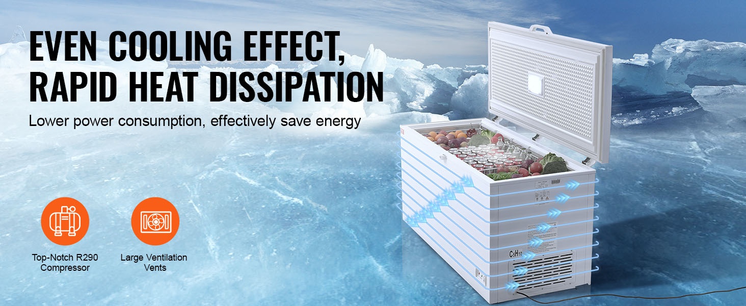 Arkkupakastin, kompressori ja ilmanvaihto