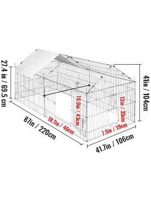 Kananaitauksen mitat ja rakenne
