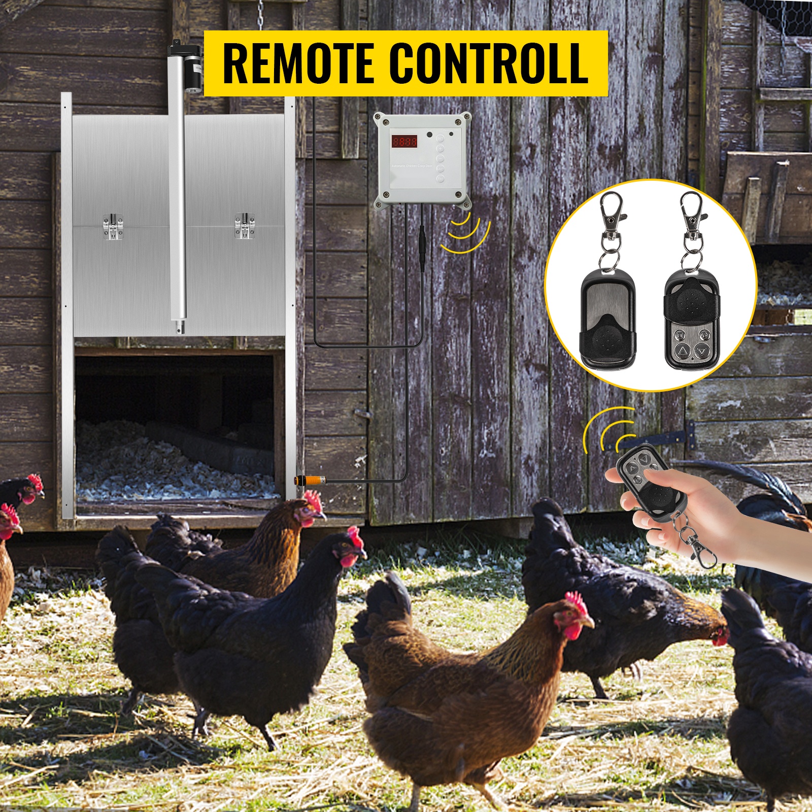 Kauko-ohjain kanalan oveen