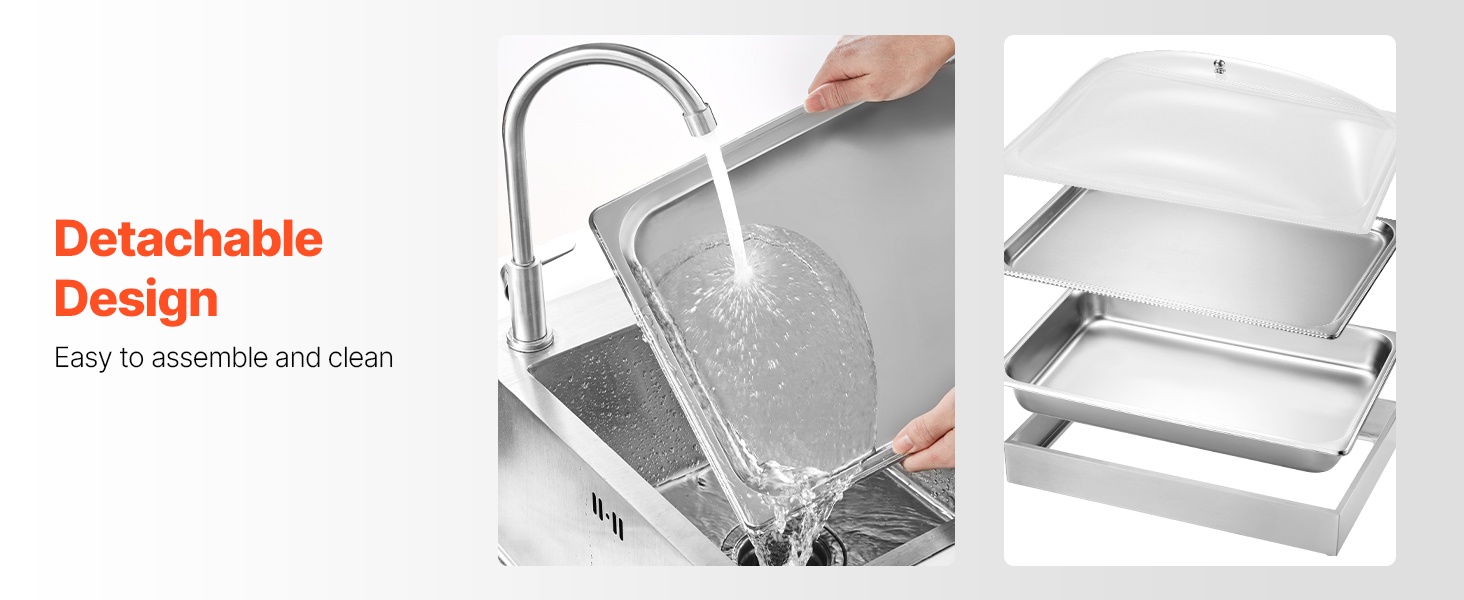 Irrotettava rakenne helpottaa puhdistusta