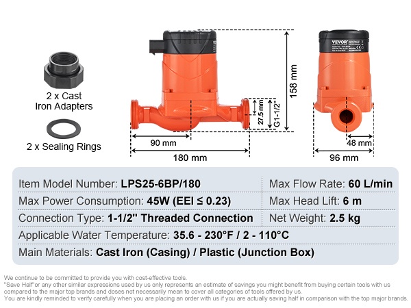 Kiertopumpun IP44-suojaus