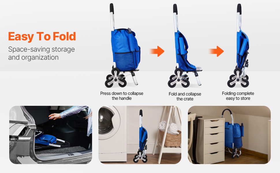 Kokoon taittuva portaikkokärry