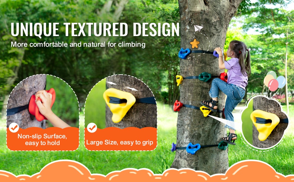 Ergonomisesti muotoillut kiipeilyotteet