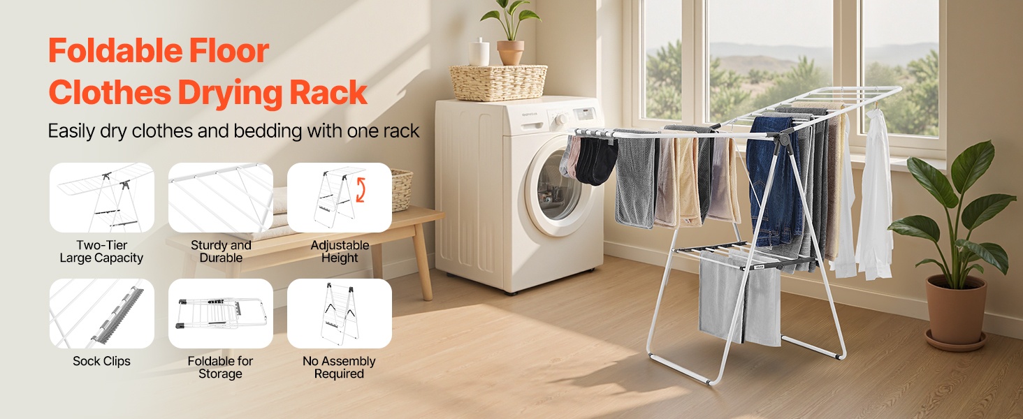 Kaksitasoinen pyykinkuivausteline