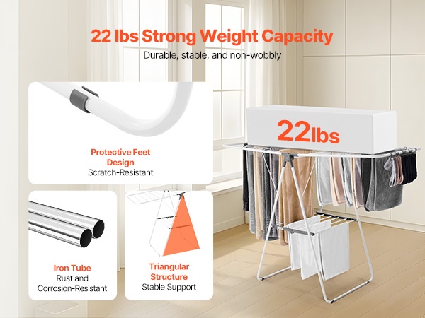 Liukumattomat jalat kuivaustelineessä