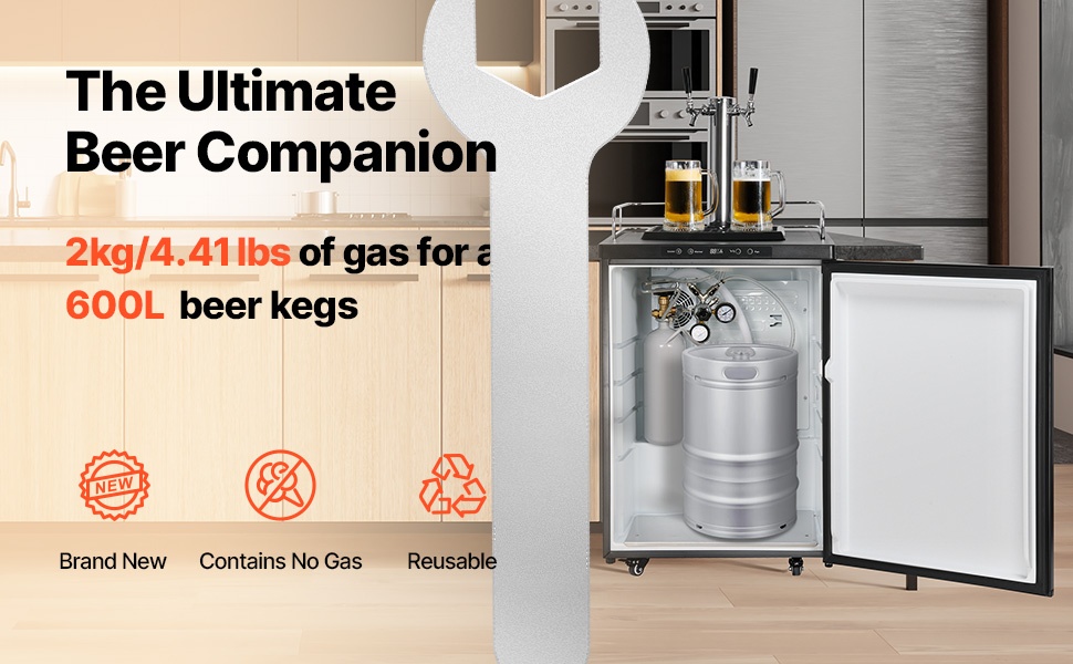 CO2-säiliö harmaalla suihkupinnoitteella