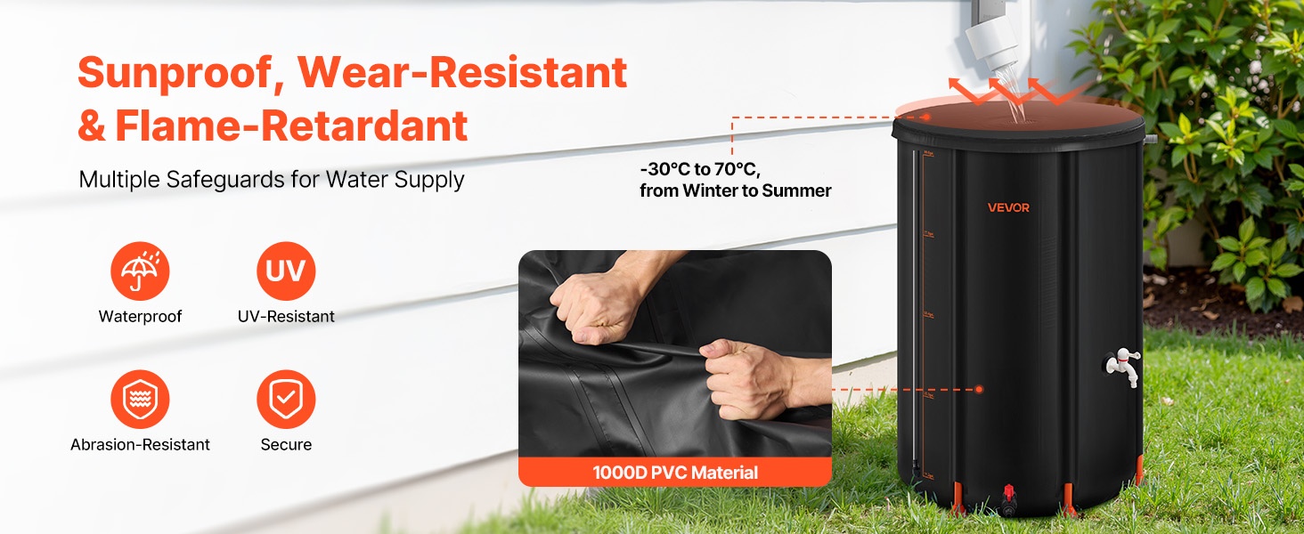 Sadevesitynnyrin materiaali 1000D PVC