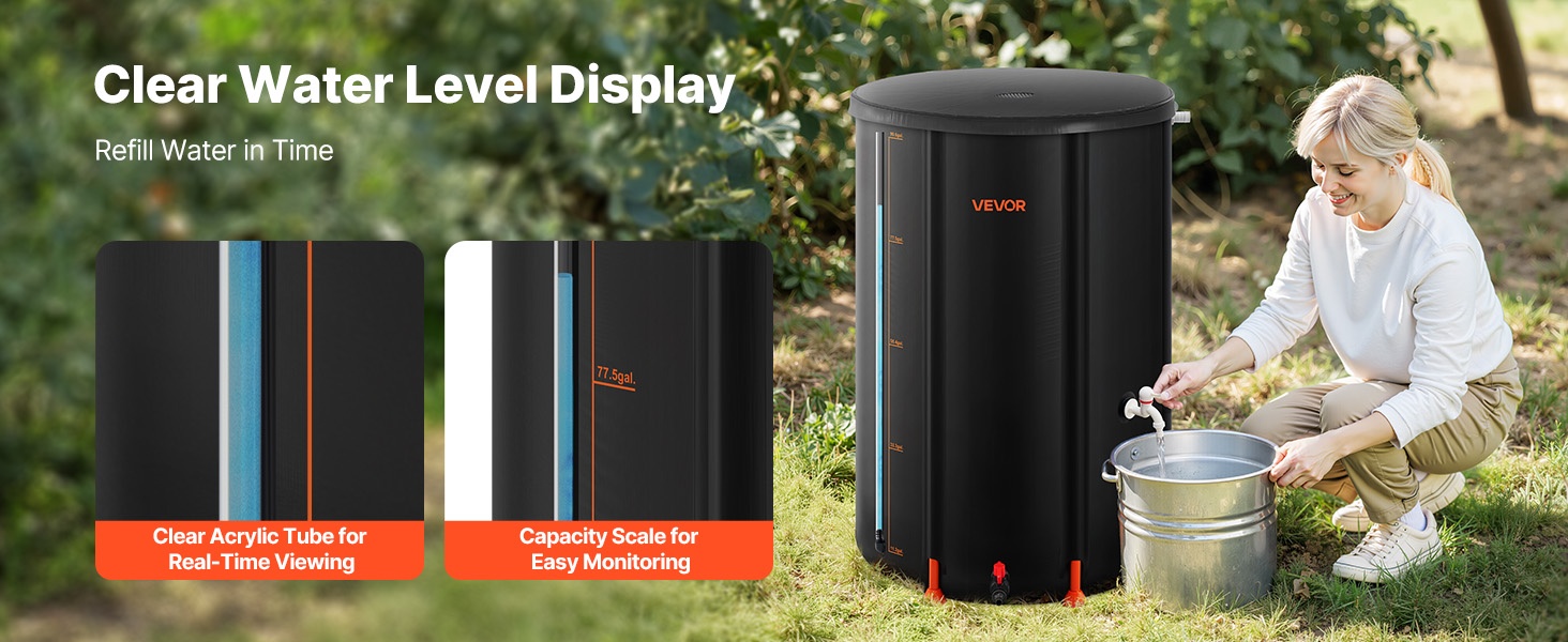 Läpinäkyvä mittaputki vedenpinnan seurantaan