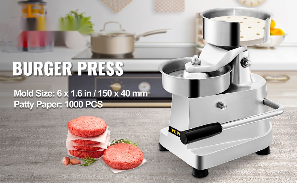 Kaupallinen hampurilaispihvipuristin