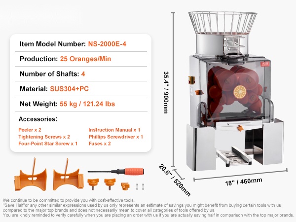 Mehupuristimen mitat kompaktissa koossa