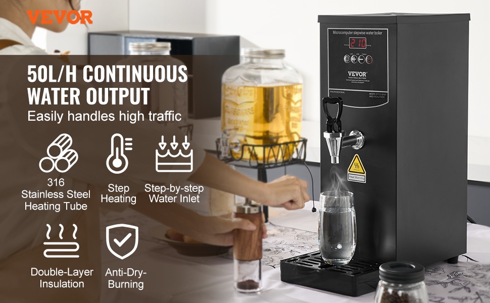 Kaupallinen kuumavesilaite, yleiskuva