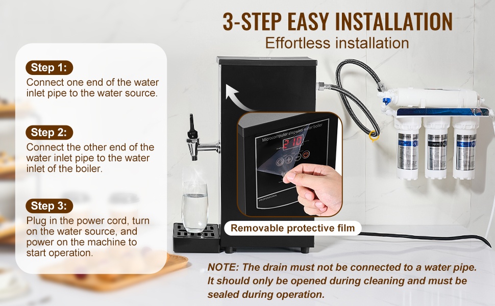 Helppo vesiliitäntä ja huolto