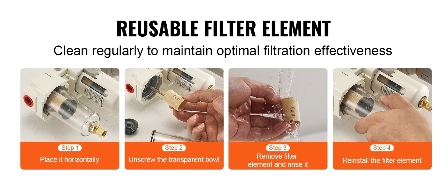 Irrotettava ja puhdistettava suodatinelementti