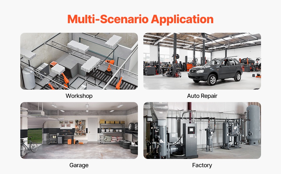 Paineilmaputkijärjestelmä verstaassa tai autotallissa