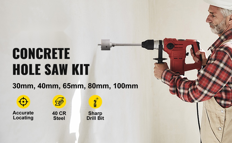 Betonireikäsahan teräsarja