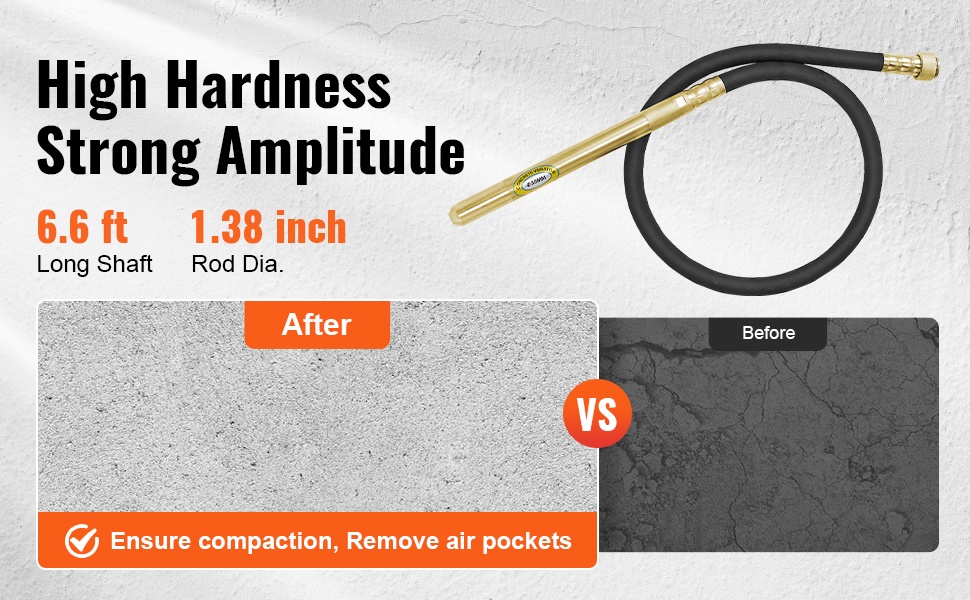 Betonitäryttimen akseli ja täryneula